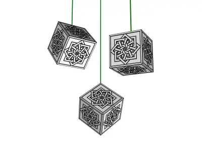 luster   decorated with it geometric decoration 3D model