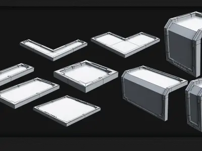 110 Sci-Fi Panels - KITBASH - VOL 07 3D model