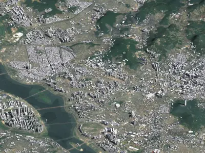 Seoul South Korea City Landscape 3D Model 3D model