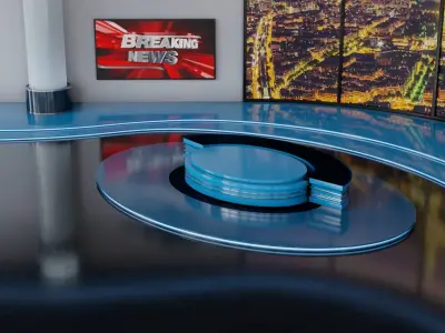 TV Studio News 3D model