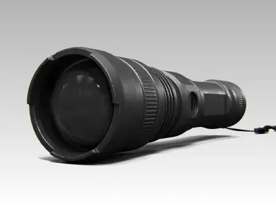 Flashlight 01 PBR Low-poly 3D model
