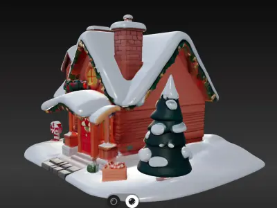 Cozy 3D Christmas Cottage Series 4 3D print model