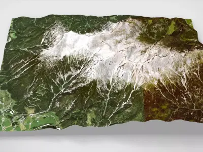 Mountain landscape Loferer Steinberg Austria 3D model