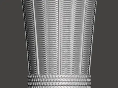 Egyptian Palm Leaf Capital - 3d model for CNC 3D model