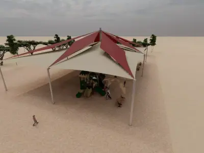 Arabian Style Shed Design in Sketch up  3D model