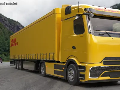  Electric Truck with DHL Trailer Rigged 