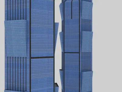 Palm Towers Doha 3d Model 3D model