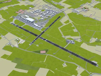 Cork Airport Low-poly 3D model