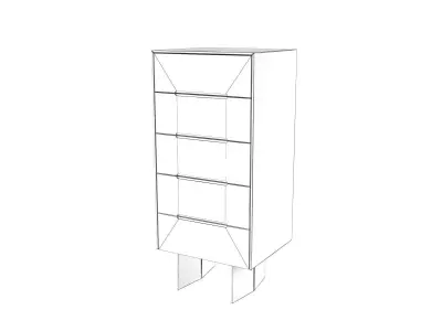 Wai Highboy Highboard 3D model