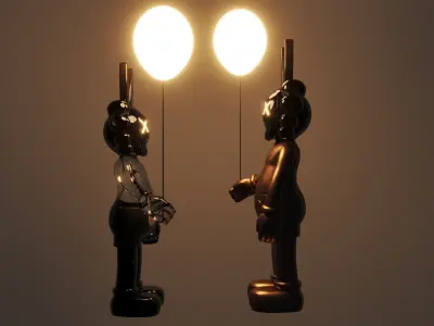 Kaws Standing Lamp 3D model 3D model