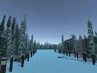 Forest Hunter Cabin  Low-poly 3D model