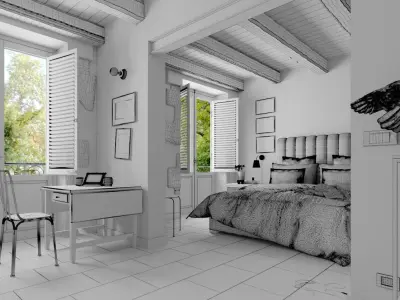 IN 2 Countryside Bedroom 3D model