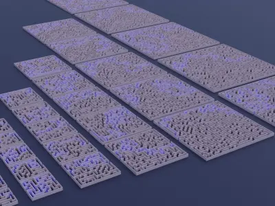 30 Mazes or labyrinths Low-poly 3D model