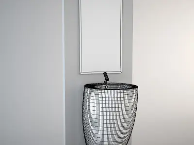 Standing Egg Pod wash-basin 3D model