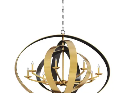 Luna Oval Chandelier by lightology 3D model