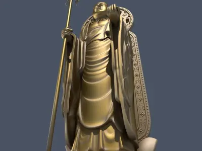 3D Models Ksitigarbha Bodhisattva Buddha Statue 3D model