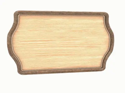 Wall signboard A Low-poly 3D model