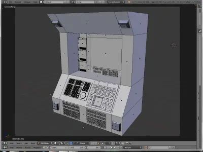 Terminal Computer Interface Module Sci Fi Prop Electronic 4k Tex Low-poly 3D model