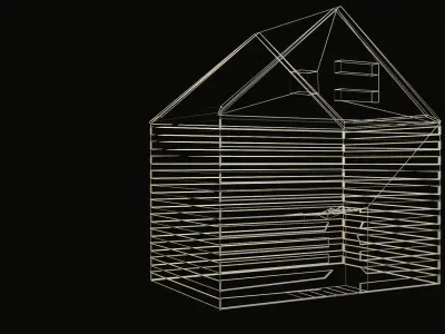 FREE Little House Wooden Free low-poly 3D model