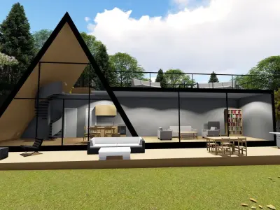 Mountain house design 3D model