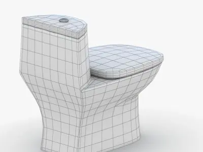 1526 - Toilet Low-poly 3D model