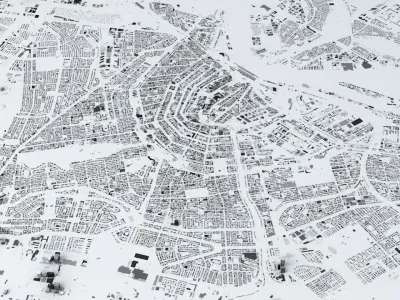 Amsterdam Streets and Buildings 3D model