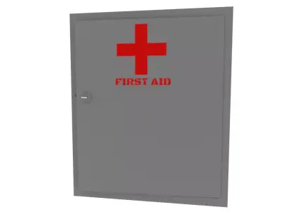 First aid cabinet  Low-poly 3D model