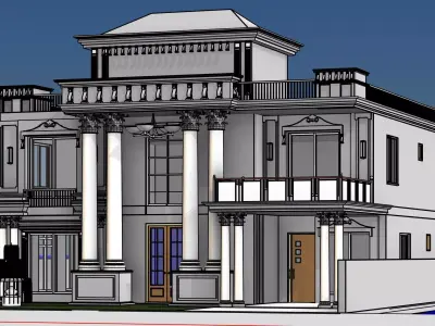 3d model of classical modern house 3D model