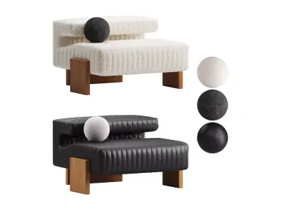 Moroso loveseat armchair 3D model