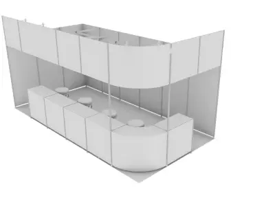 exhibition stand design 3D model