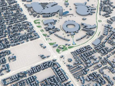 Aspire Tower Tornado Tower Doha Qatar 3D model