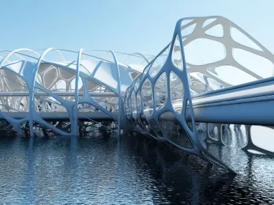 Futuristic Architectural Structure 17 3D model