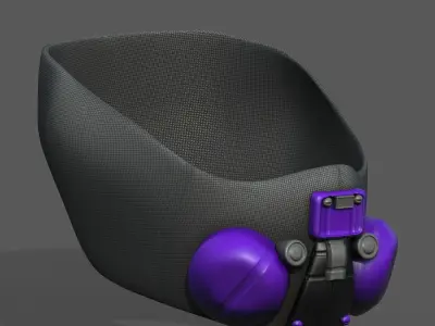 Gad mask respirator scifi futuristic 3d model  Low-poly 3D model