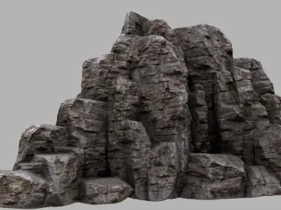 Rock Mountain Low-poly 3D model