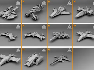 Galactic squadron  3D Model Pack