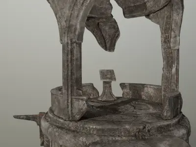 old temple  Low-poly 3D model