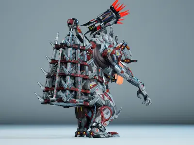 Sci-Fi Cyclop Low-poly 3D model