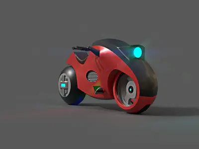 Sci-fi Bike Game Ready 6 3D model