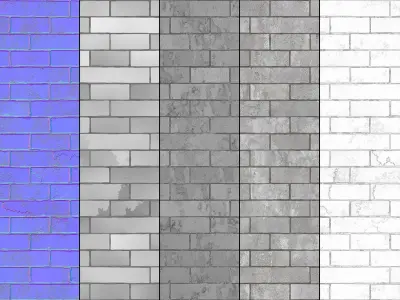 Mrf Gray-Brick-Damaged Texture