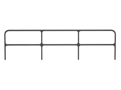 Metal fencing for embankment fence 3D model