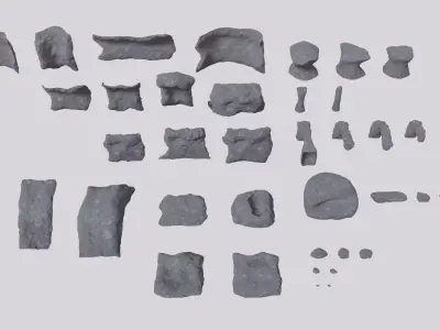 Environmental Cave Rocks Vol2 - Game Ready and PBR Low-poly 3D model