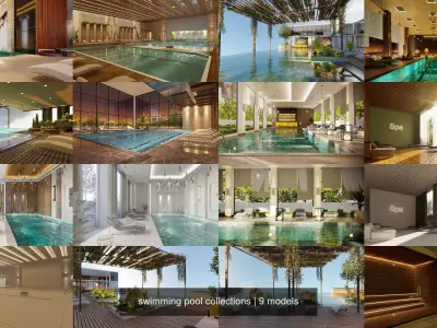 swimming pool collections 3D Model Pack