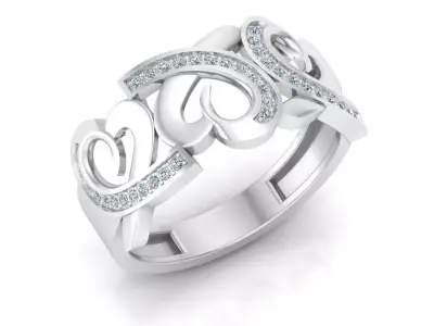 Solitaire Heart 3D model