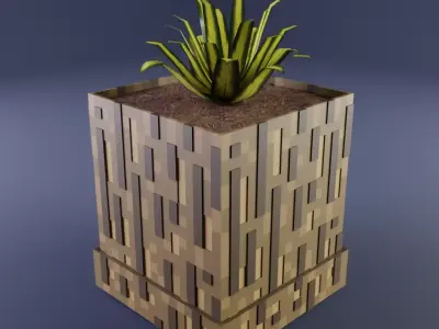 Minecraft vanilla cube pots Free 3D print model