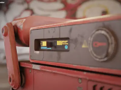 Cute sci-fi planet rover with PBR materials and a custom rig  Low-poly 3D model