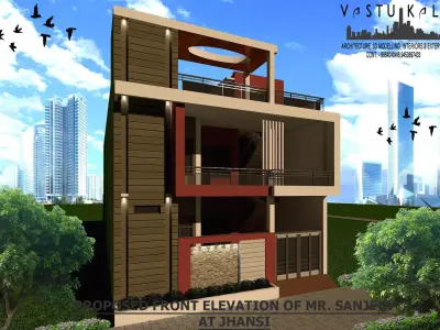 Home Front Elevation 3D model
