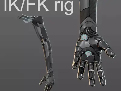 Robotic hand anatomy 3D model