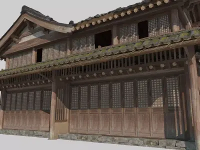 Asian Ancient Architecture Tavern 3D model