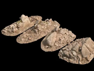 Parts Cluster Sandstone01 3D model