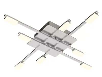 Lindby Mally LED ceiling light in chrome 3D model